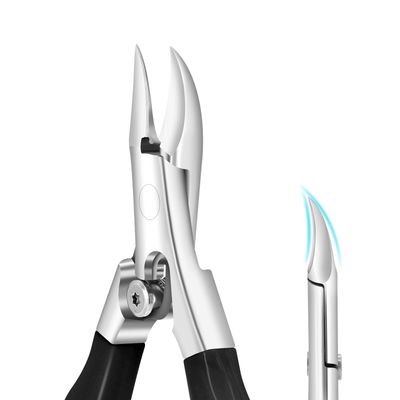 Podiatrist Toenail Nipper,Heavy Duty Nail Clippers for Thick &amp; Ingrown Toenails,Toenail Clipper Trimmer for Seniors Pedicure,Stainless Steel Sharp Blades,Long Handle,&amp; Lock(Black)