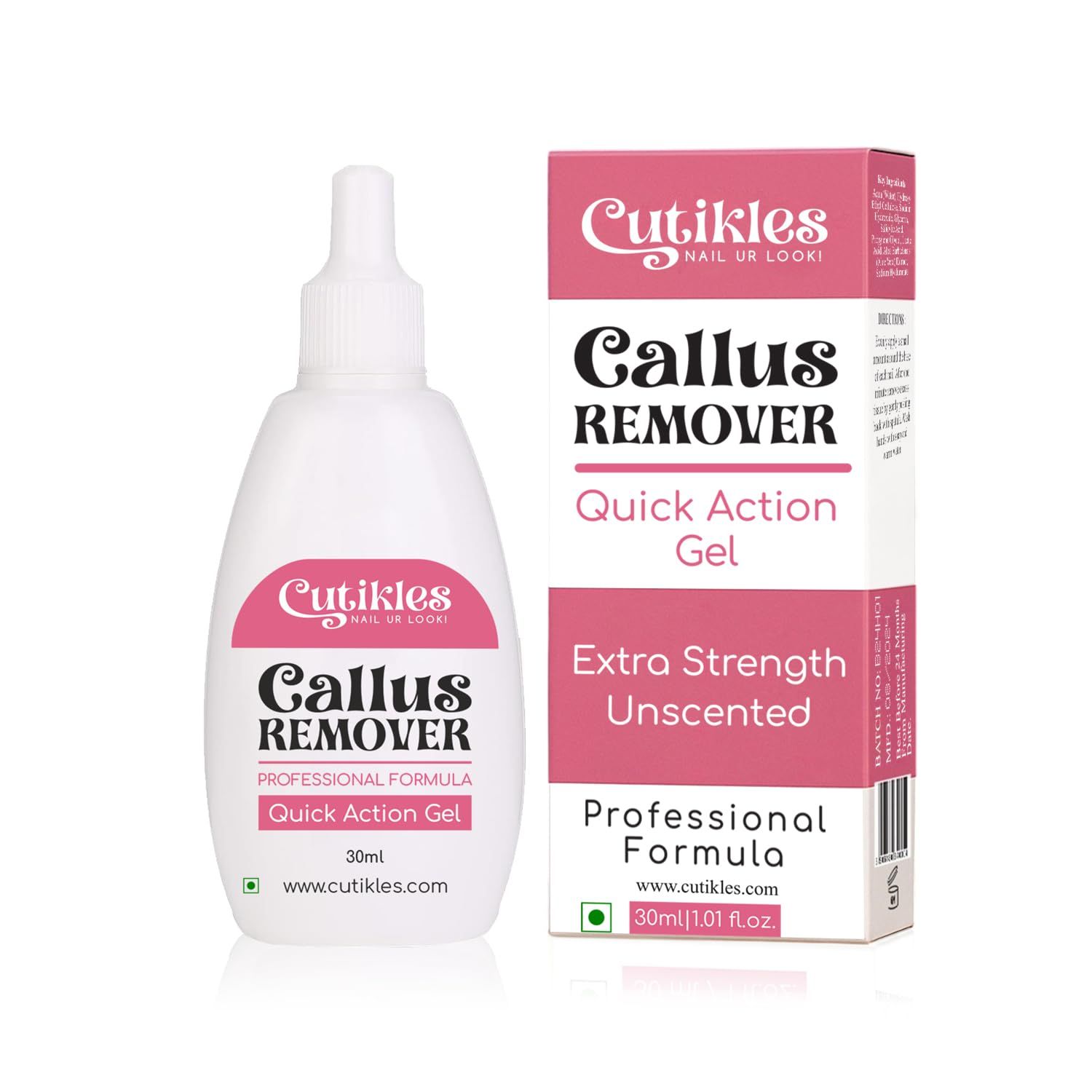 Cutikles Professional Callus Remover Gel for Feet - Extra Strength Gel Instantly Removes Tough Calluses for Spa-Quality Pedicures at Home. Convenient Travel-Friendly Pack - 1 Fl Oz