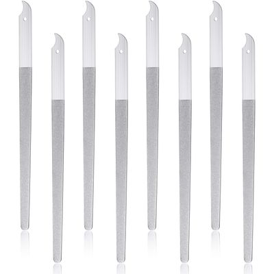 Mudder 8 Packs Diamond Nail File Stainless Steel Double Sided Metal Buffer Fingernail Toenail Manicure Women Men Pedicure Tool for Salon Home, 8 Inch