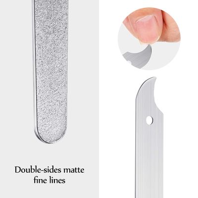 Mudder 8 Packs Diamond Nail File Stainless Steel Double Sided Metal Buffer Fingernail Toenail Manicure Women Men Pedicure Tool for Salon Home, 8 Inch