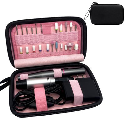 Nail Drill Bits Holder, (ONLY CASE) Nail Drill Kit Organizer Storage Case,Waterproof and Dustproof Portable Organizer Bag, Efile Nail Bits Displayer Organizer Container, for Manicure Tools