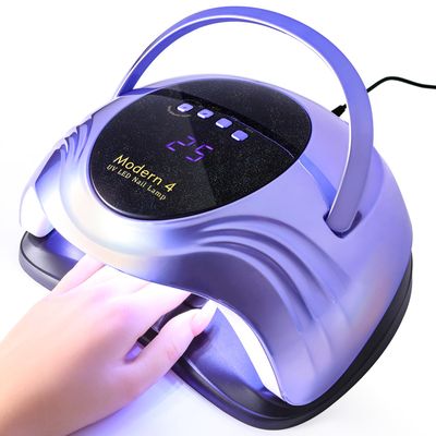 Limegirl UV Nail Lamp - Pearlescent Version, Professional Nail Dryer with 4 Timer, Powerful Dual UV &amp; LED Lamp Beads and Auto Sensor, Fast Curing Gel Lamp, Salon Home Manicure Kit (Pearl Violet)