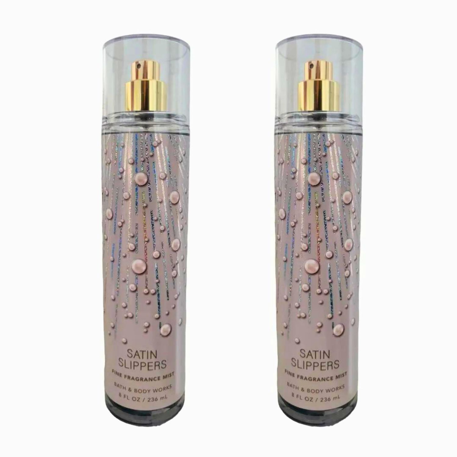 Bath &amp; Body Works Fine Fragrance Mist, Set of 2 Bottles, 8oz Per Bottle (Satin Slippers)