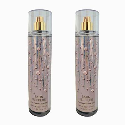 Bath &amp; Body Works Fine Fragrance Mist, Set of 2 Bottles, 8oz Per Bottle (Satin Slippers)