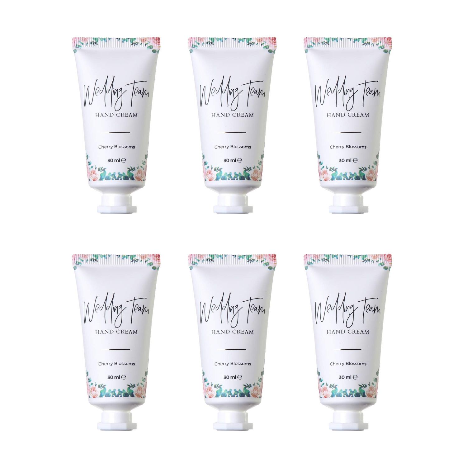 Pop Fizz Designs Bridesmaid Gifts- Wedding Team Hand Cream (6 pack)