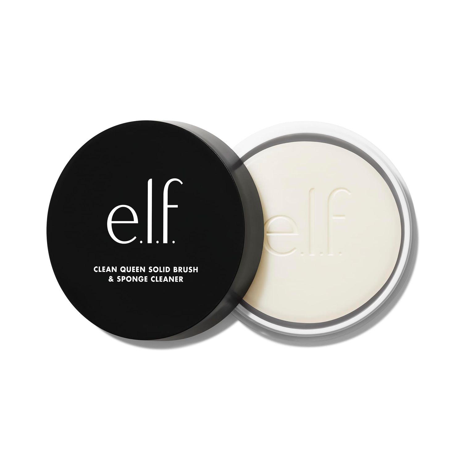 e.l.f. Clean Queen Solid Brush &amp; Sponge Cleaner, Cleanses Face &amp; Eye Makeup Brushes &amp; Sponges, Nourishing, Non-Damaging Formula, Vegan &amp; Cruelty-Free