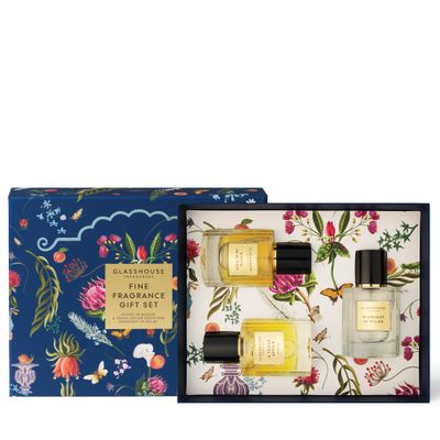 Glasshouse Fragrances Fine Fragrance Eau De Parfum Gift Set, Intense &amp; Long Lasting Perfume, Assorted Fragrances, 3 x 1.7 Fl Oz (50mL)