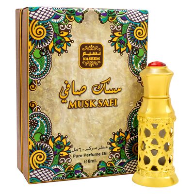 Naseem Musk Safi 6ml Attar Perfume Oil for Men &amp; Women | Rich Musk, Amber, &amp; Sandalwood Blend Eau De Parfum | Long-Lasting, Hypoallergenic Fragrance | Premium Alcohol-Free, Skin-Friendly Scent