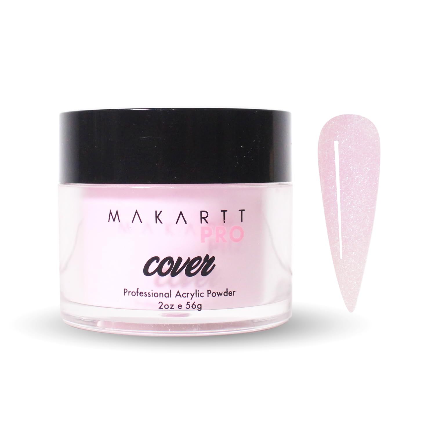 MakarttPro Acrylic Nail Powder 2oz - Pink Pearl Cover Powder for Nail Extensions, Ideal for Professional Nail Technicians