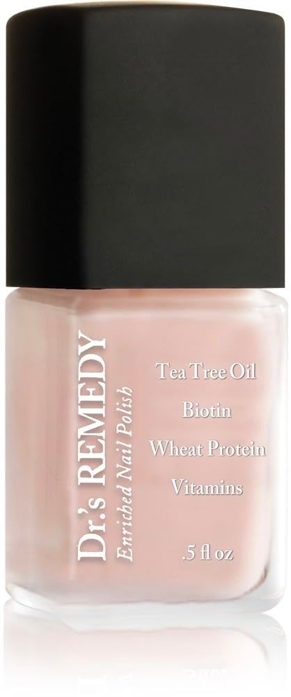 Drs Remedy Enriched Nail Polish: Non Toxic, All Natural, and Organic - Doctor Formulated: Strengthens, Restores, Heals, and Protects 24-Free - PERFECT Petal Pink