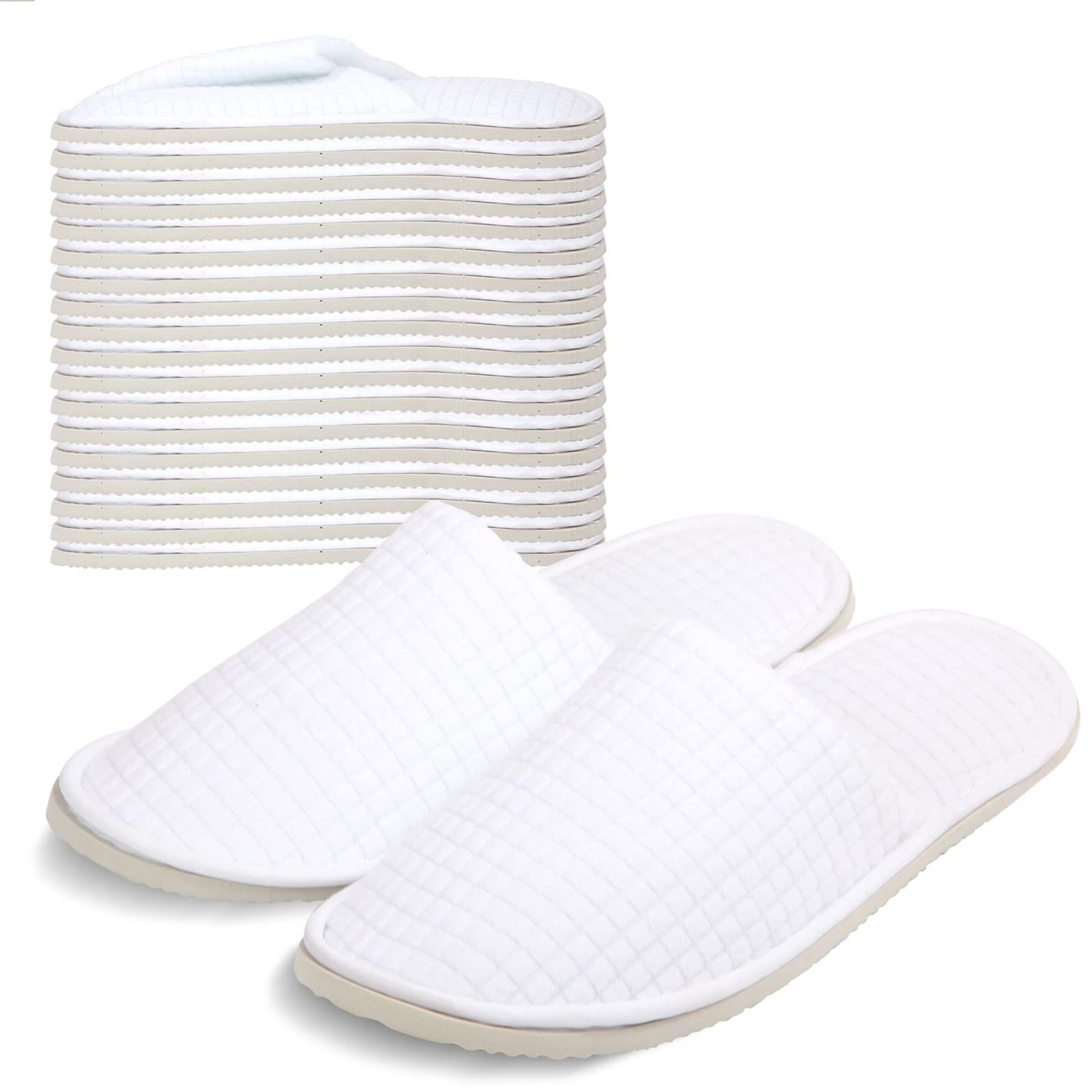 Anmerl 10 Pairs Spa Slippers for Women and Men, Universal Bulk Disposable Hotel Slippers, Non-Slip Washable Breathable Soft Comfortable House Slippers for Guest Wedding Party Travel