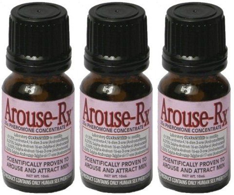 Arouse-Rx Sex Pheromones For Women: Unscented Perfume Additive to Attract Men - 3 Bottles - 30mL