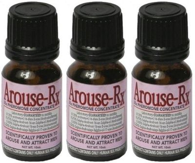 Arouse-Rx Sex Pheromones For Women: Unscented Perfume Additive to Attract Men - 3 Bottles - 30mL