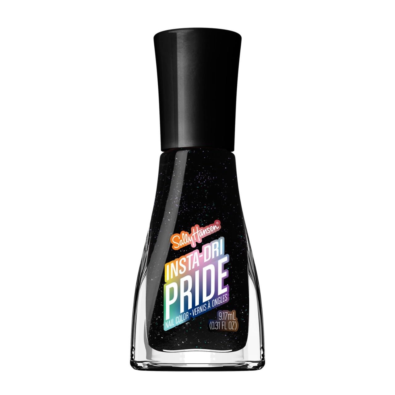 Sally Hansen Insta-Dri X Pride, Its Giving, Quick Dry, Long Lasting, Streak-Free Shine, Black Nail Polish