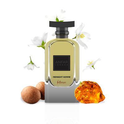 ANFAR LONDON Midnight Homme Intense pour homme, Extrait De Parfum, Nutmeg and Amber Fragrance for Men