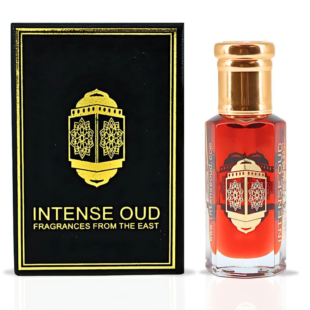INTENSE OUD Gold Saffron Long Lasting Arabian Perfume Oils for Women 12ML (0.40 OZ) Fragrance Oil With Exotic Saffron, Amber &amp; Sweet Vanilla Notes - Concentrated Perfume Oil in Black Gift Box