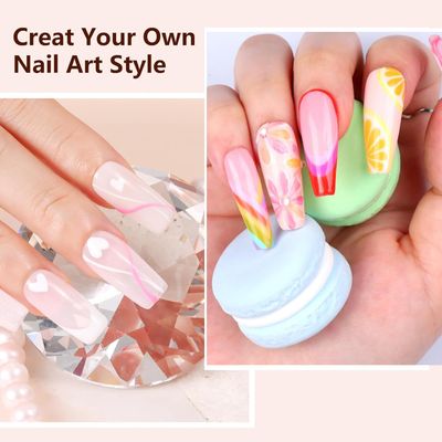 6PCS Double-Ended Nail Art Brush Kit For Gel Polish, Liner, Drawing, And Detailing - Professional Nail Design Pen And Paint Brushes Set