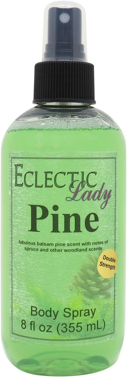 Eclectic Lady Pine Body Spray, Double Strength, 8 ounces, Body Mist for Women with Clean, Light &amp; Gentle Fragrance, Cologne with Soft, Subtle Aroma For Daily Use