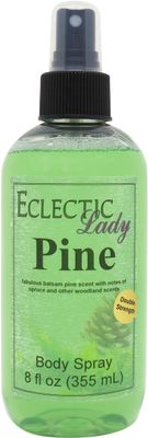 Eclectic Lady Pine Body Spray, Double Strength, 8 ounces, Body Mist for Women with Clean, Light &amp; Gentle Fragrance, Cologne with Soft, Subtle Aroma For Daily Use