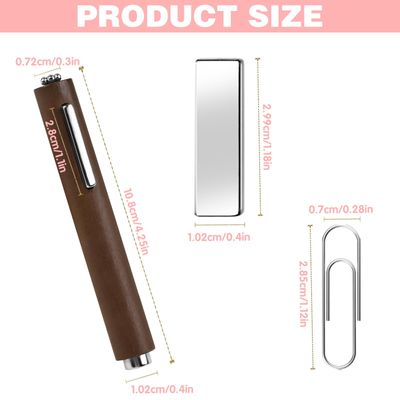 3 In 1 Cat Eye Nail Magnet Multifunctional Cat Eye Gel Polish Nail Tool with Extra 1pcs Square Magnet 5pcs Paper Clips Wooden Handle Cylindrical Powerful Suction for Home Diy Salon