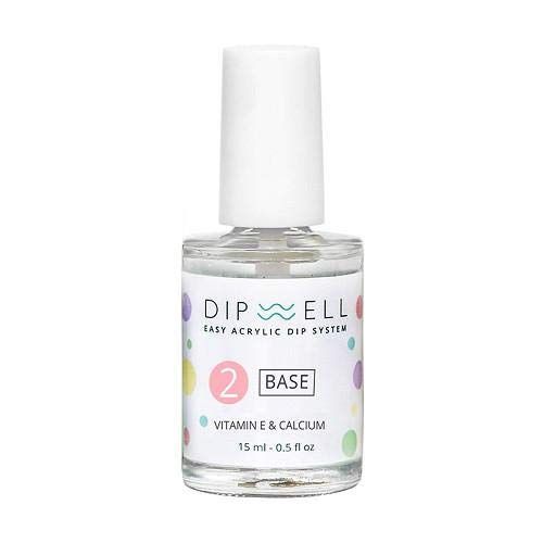 DipWell Nail Dip Liquid, Acrylic Nail Powder Base, Step 2, 0.5 fl oz - Nail Brush Included, Easy Soak-off, Low Odor