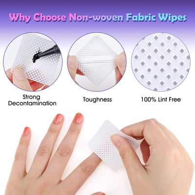 400 Pieces Eyelash Extension Glue Wipes Cleaner Wiping Cloth Non-woven Fabric Wipes Removal Tool for Eyelash Extension Glue and Nail Polish Bottle