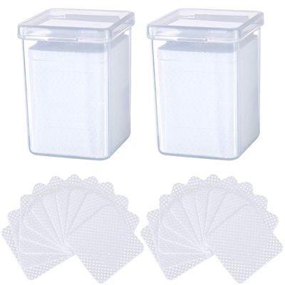 400 Pieces Eyelash Extension Glue Wipes Cleaner Wiping Cloth Non-woven Fabric Wipes Removal Tool for Eyelash Extension Glue and Nail Polish Bottle