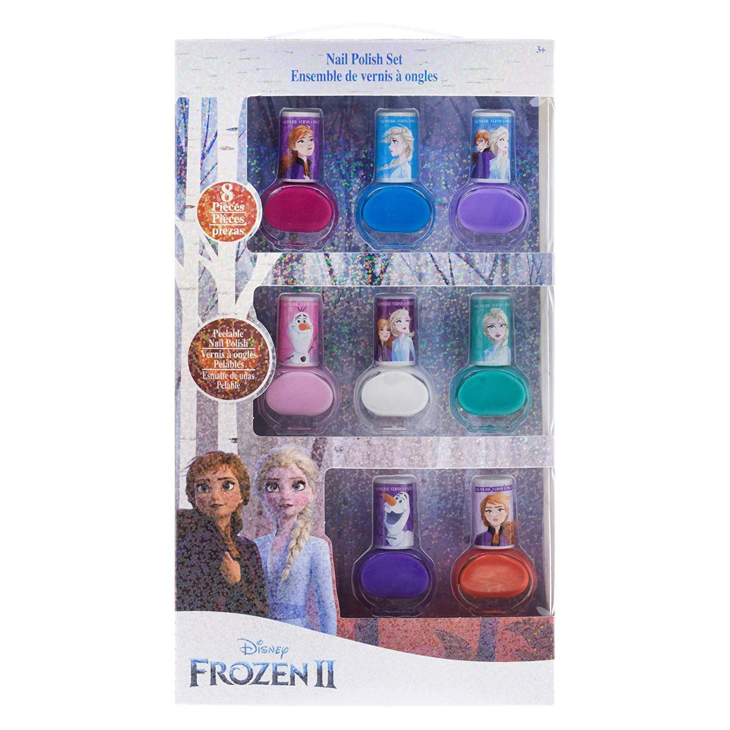 Frozen TownleyGirl Disney 2 Nail Polish Set 8 pack, multi-colored, 3