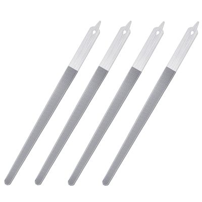 Diamond Deb Nail File 4 Pack Double Sided Fingernail File for Natural Nails, Stainless Steel Toenail File with Sharp Pointed Tip, Professional Fine Grit Finger Nail Files for Women Men Girls