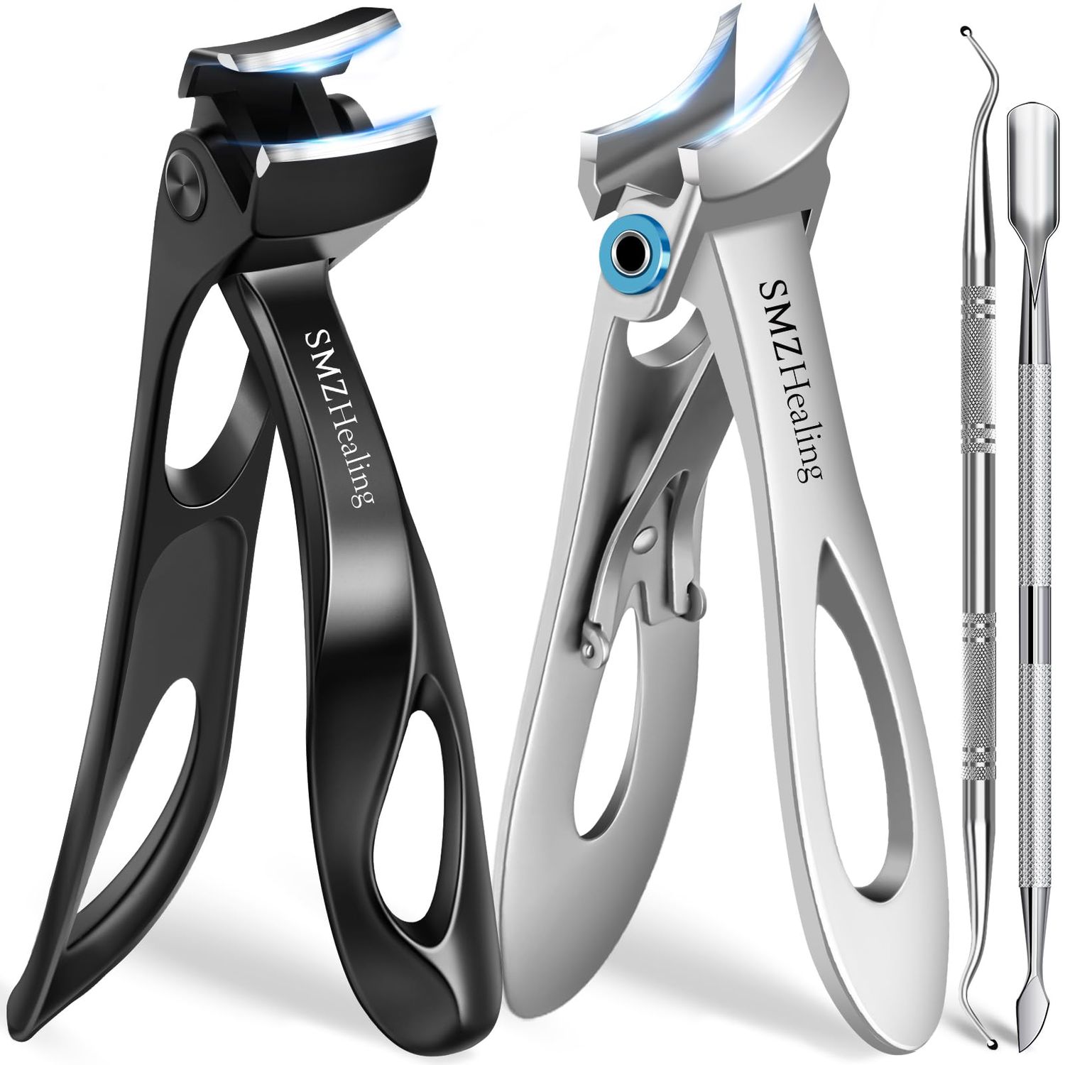 2025 Toenail Clippers for Seniors Thick Toenails, 15 Degrees Angled Head Heavy Duty Large Toe Nail Clippers for Men Thick Nails, 45 Degrees Slanted Curved Blade Ingrown Toenail Clippers