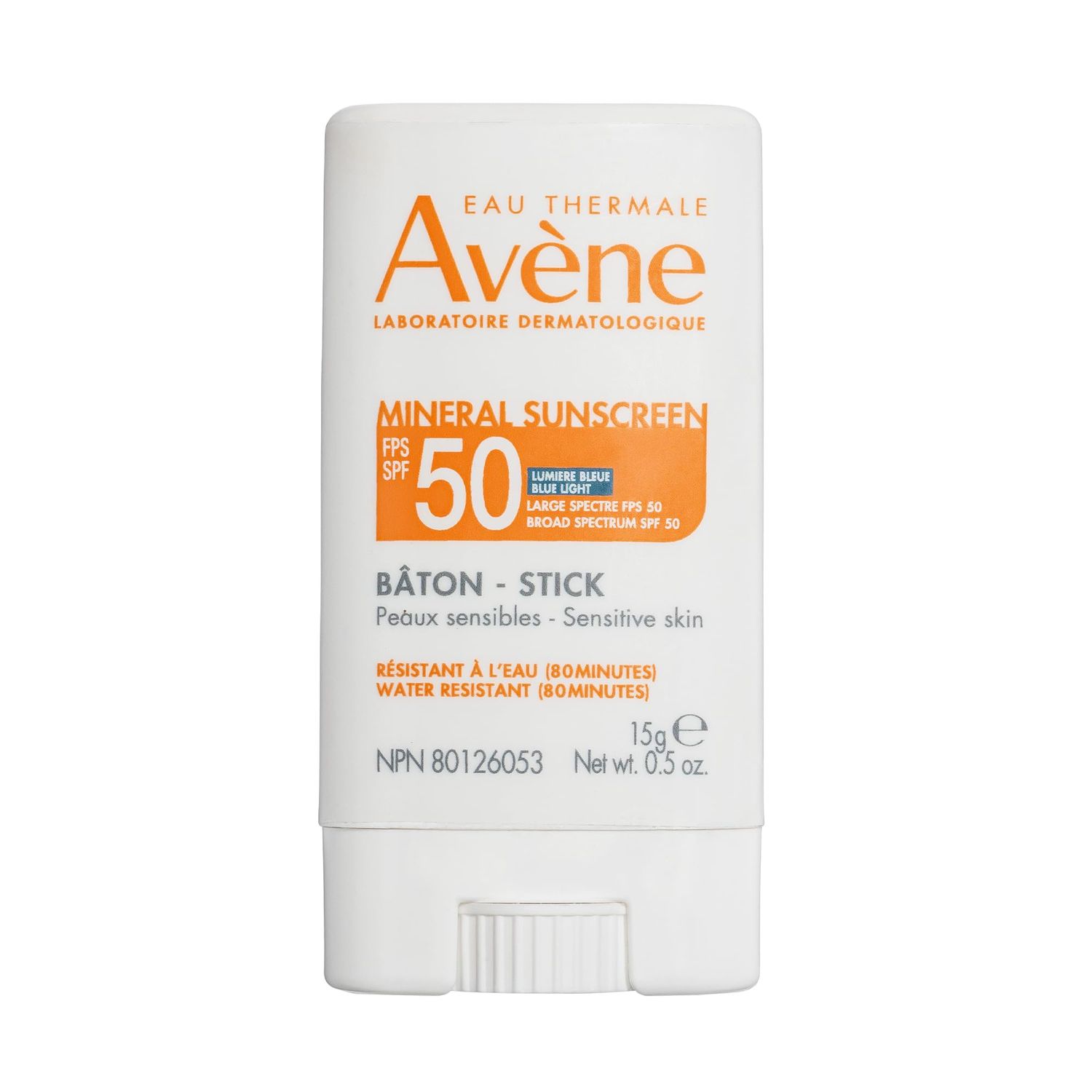 Avne Mineral Sunscreen Stick SPF 50, 0.5 Oz