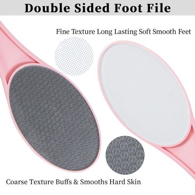 2 Pack Nano Glass Foot File Callus Remover, Beomeen Hard and Dead Skin Remover for Feet, Double Sided Foot Scrubber Pedicure Tool, Hair Eraser for Softer &amp; Smoother Feet, Random Black/White Glass
