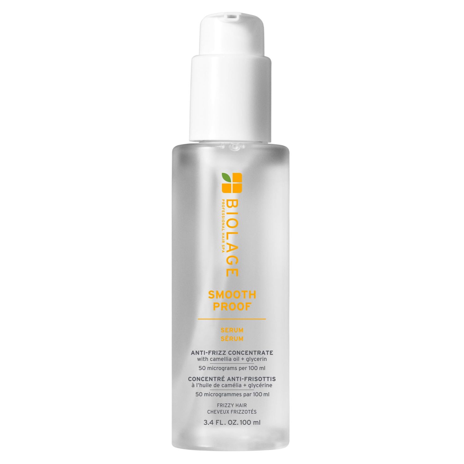 BIOLAGE Smooth Proof Serum - Hydrates &amp; Heals Brittle Strands, Frizz Control Hair Serum, For Frizzy Hair, With micro-dosed Camellia Oil &amp; Glycerin, 3.4 Fl Oz, packaging may vary