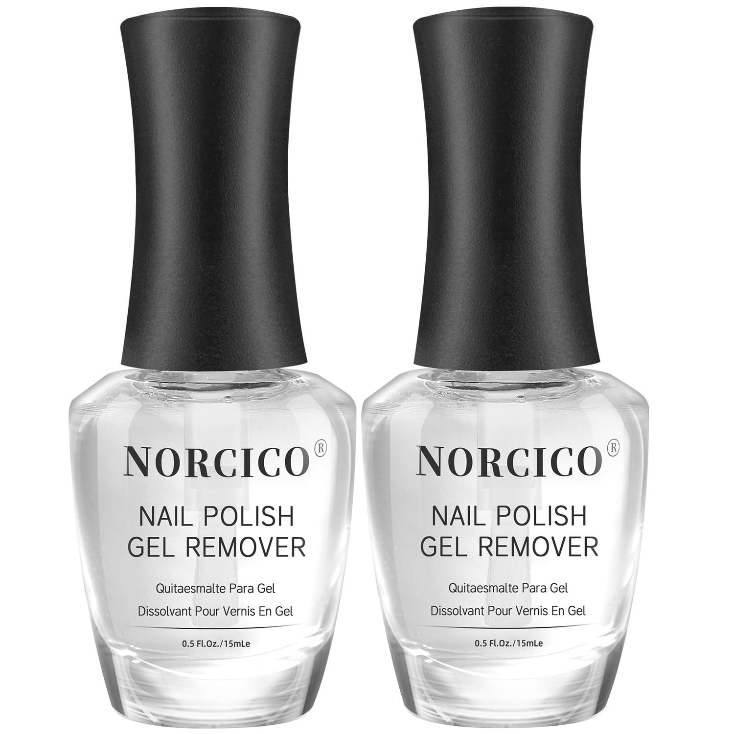 Gel Nail Polish Remover Kit (2 Pack) : Nail Polish Gel Remover with Nail File, 2-5 Minute Maximum-Strength Gel Remover for Shellac Nails, Acetone-Free Formula, No Soak Needed, At-Home and Salon Use