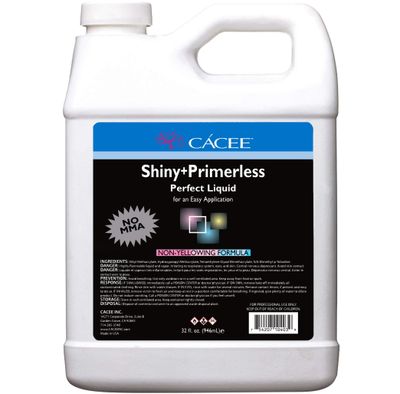 Cacee Shiny Primerless Acrylic Nail Liquid - Professional Monomer Acrylic Nail Liquid Holder, Compatible with All Powders and Brushes, 32 Oz, No Primer Required, USA Made