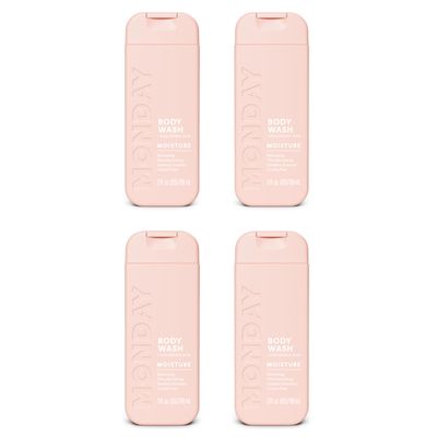 MONDAY Body Wash Moisture Travel Pack -90ML (4 Pack) - Nourishing Ingredients, Shea Butter, Coconut Oil and Grapefruit Extract, Hyrdrate and Replenish Skin