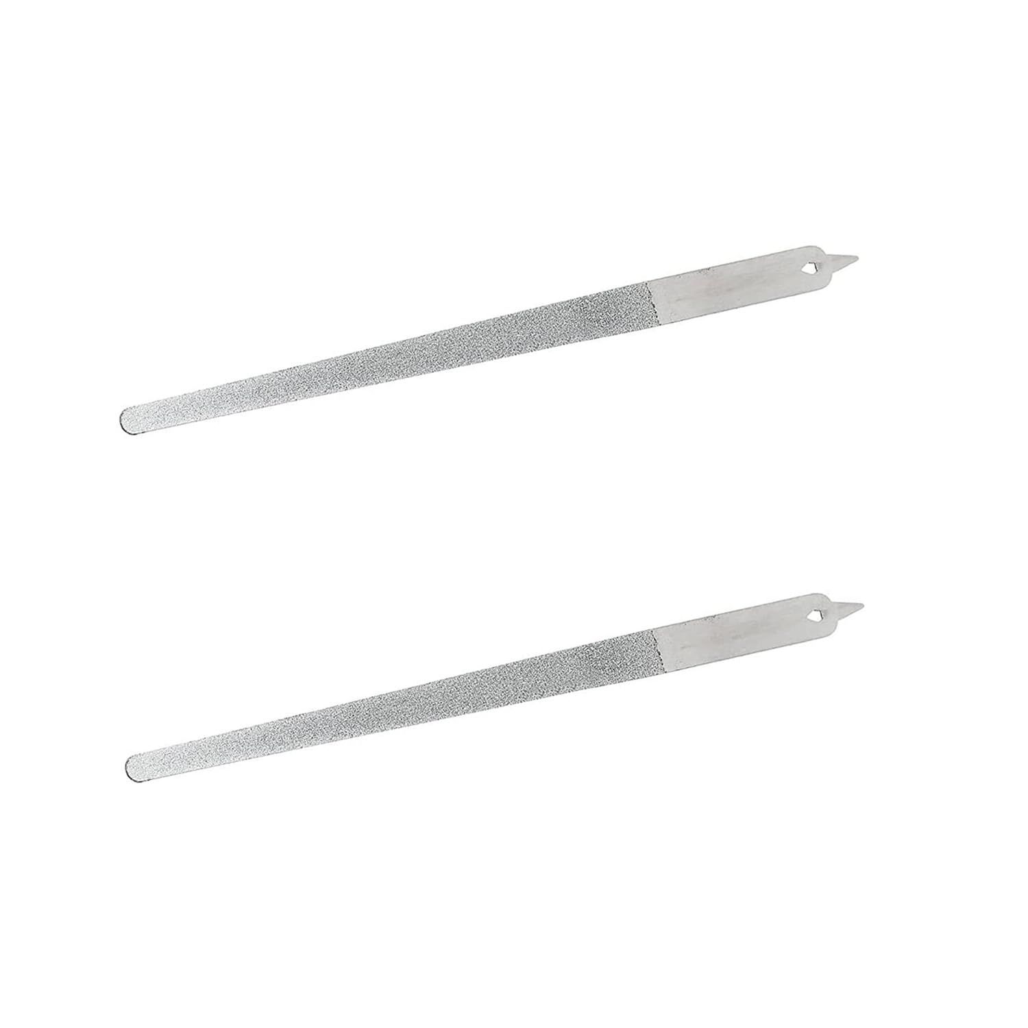 Diamond Dust Nail File - Stainless Steel Nail Dresser Nail Buffering Files - 2PC 6inch