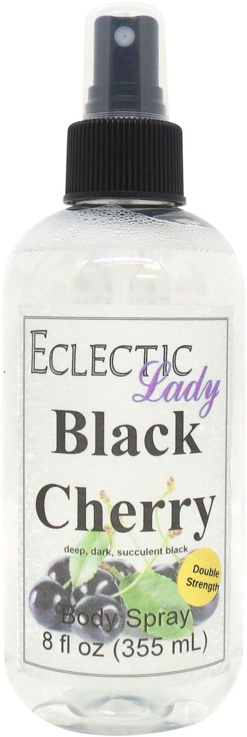 Eclectic Lady Black Cherry Body Spray, Double Strength, 8 ounces, Body Mist for Women with Clean, Light &amp; Gentle Fragrance, Cologne with Soft, Subtle Aroma For Daily Use