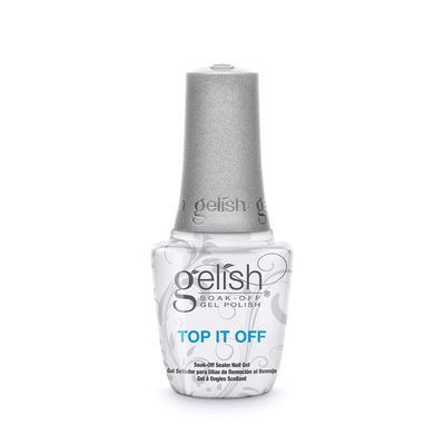 Gelish Top It Off, Sealer Gel Top Coat LED Polish, High-Gloss Nail Polish Top Coat for Long-Lasting Shine and Durability - Perfect for Professional and At-Home Use, 0.5 oz