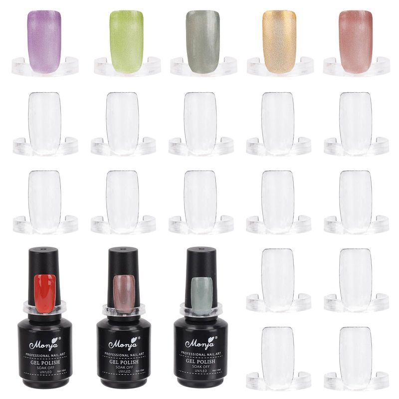600 Pcs Nail Polish Swatch Clear Nail Color Swatches Rings, Nail Sample Sticks for Nail Art Polish Color Practice