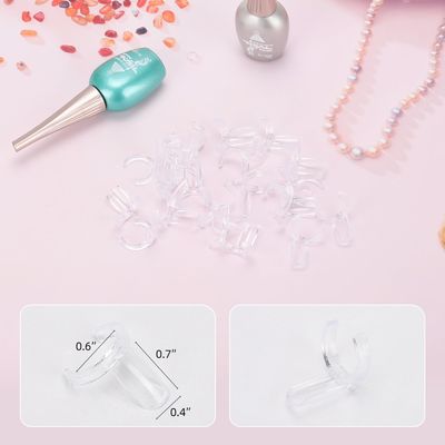 600 Pcs Nail Polish Swatch Clear Nail Color Swatches Rings, Nail Sample Sticks for Nail Art Polish Color Practice