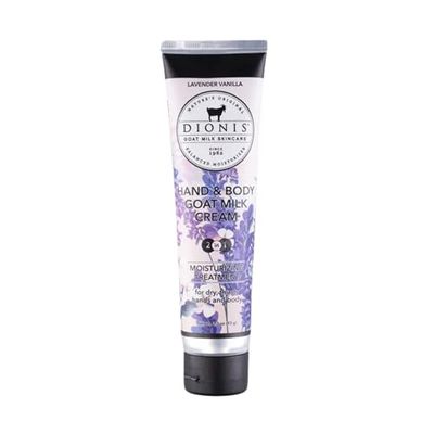 Dionis Goat Milk Skincare 3.3oz Lavender Vanilla Hand &amp; Body Cream - Travel Size Hand Lotion For Hydrating &amp; Moisturizing Dry Skin - Cruelty Free Cream Made In The USA - Paraben Free Formula