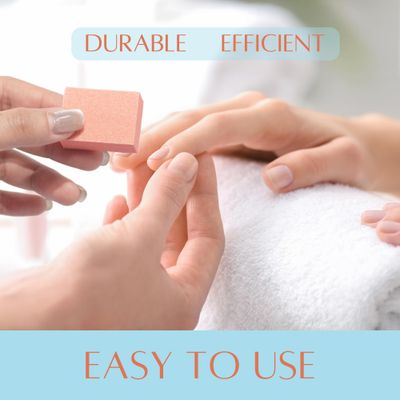 RED Nail Design Disposable Mini Nail Buffers - 1500 PCS, 100/120 Grit Single-Use Buffing Blocks for Natural &amp; Acrylic Nails - Compact Nail Buffer Blocks for Manicure &amp; Pedicure - for Home &amp; Salon