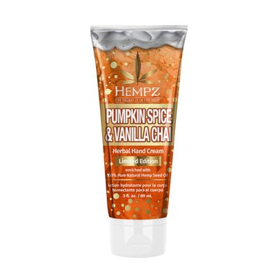 Hempz Limited Edition Pumpkin Spice &amp; Vanilla Chai Herbal Hand Cream 3 oz