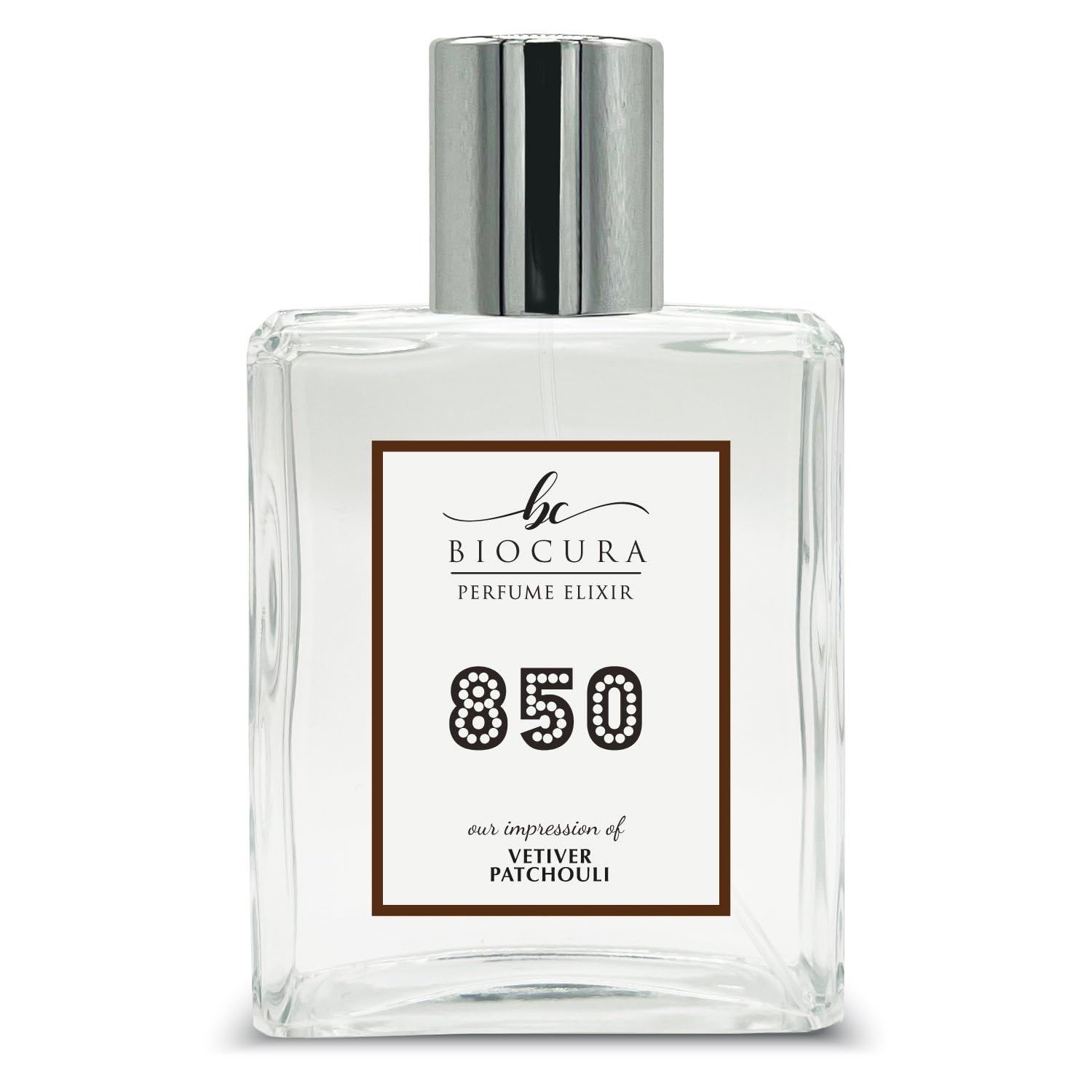 BIOCURA BC Perfume 850 Inspired by Vetiver Patchouli For Women &amp; Men Fragrance Dupes Eau de Parfum Bottle 3.4 Fl Oz/100ml