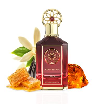 Anfar 1950 Zenit Rouge Extrait de Parfum, 3.4 fl oz, Unisex, Top Notes: Coconut &amp; Honey, Middle Notes: Vanilla &amp; Tobacco,MEN &amp; WOMEN,100ML