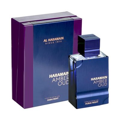 Al Haramain Amber Oud Dubai Night Edition for Unisex - Arabian Perfume for Women &amp; Men - Woody Fragrance with Saffron, Bergamot, Agarwood, Amber - Arabic Perfume - Extrait De Parfum - 3.4 oz EDP Spray