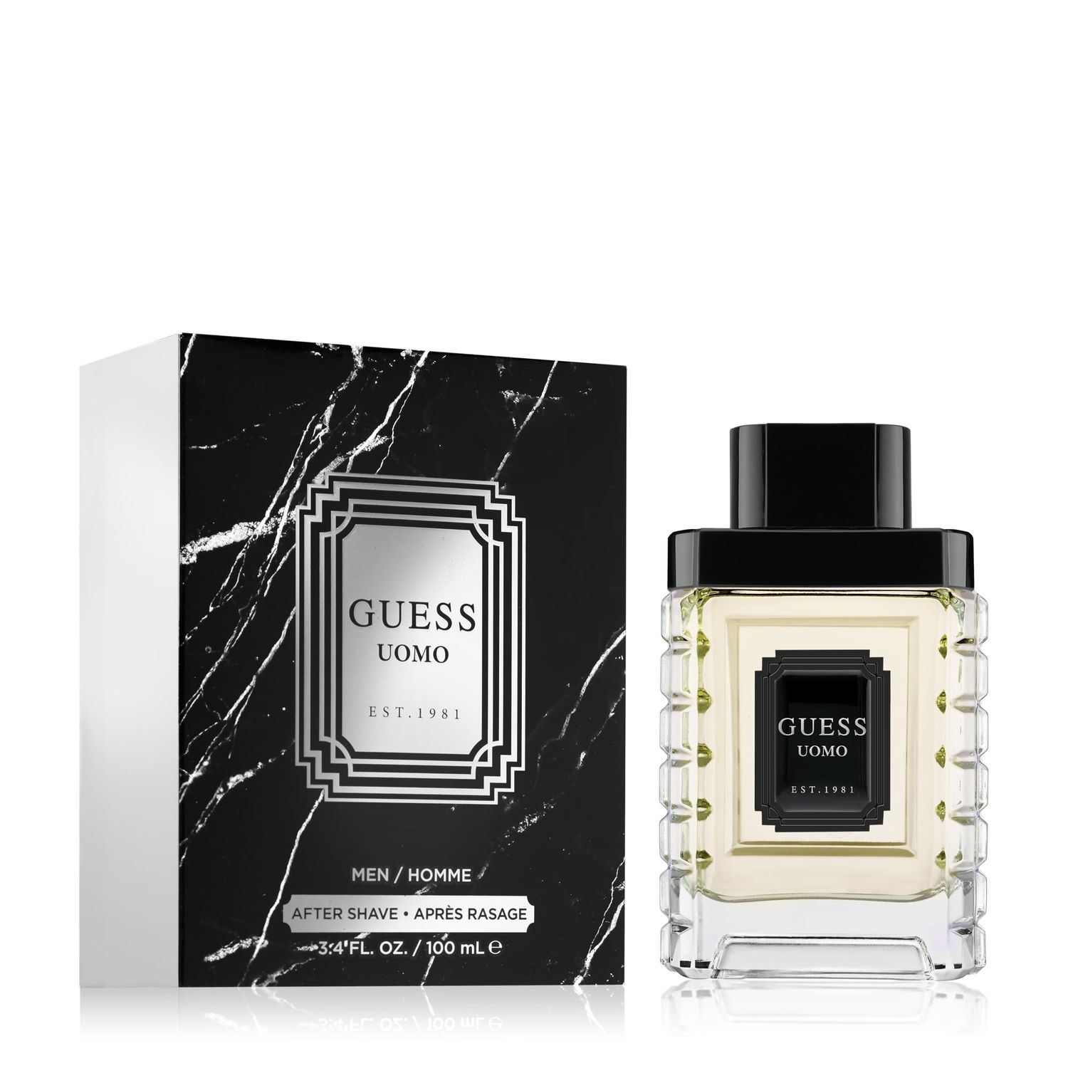 GUESS Uomo After Shave For Men, 3.4 Fl. Oz., Fresh &amp; Elegant Fragrance