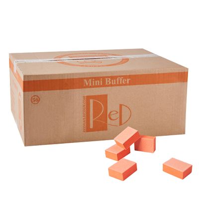 RED Nail Design Disposable Mini Nail Buffers - 1500 PCS, 100/120 Grit Single-Use Buffing Blocks for Natural &amp; Acrylic Nails - Compact Nail Buffer Blocks for Manicure &amp; Pedicure - for Home &amp; Salon