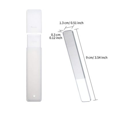 8 Pieces Glass Nail File Fingernail Polisher Shiner Glass Natural Files Crystal Nail Shiner Buffer Polisher with Case for Natural Fingernail